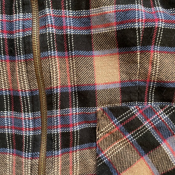 vintage plaid vest with corduroy collar - Picture 4 of 4